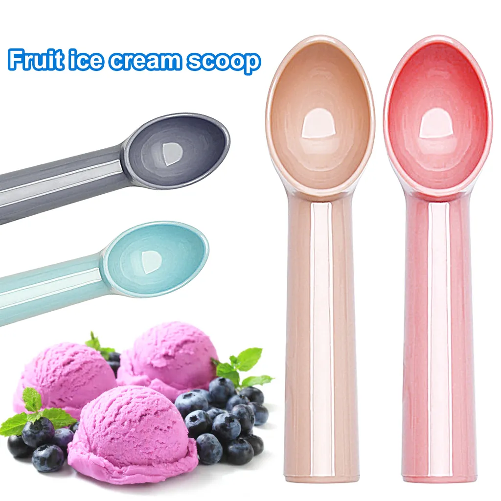 1 Set Ice Cream Scoop Food Grade Kaltresistante Plastikwassermelon Fruchtkugel Löffel Dessert Schaufel für Zuhause-Zufällige Farbe